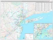 New York-Newark-Jersey City Metro Area Wall Map Premium Style 2022